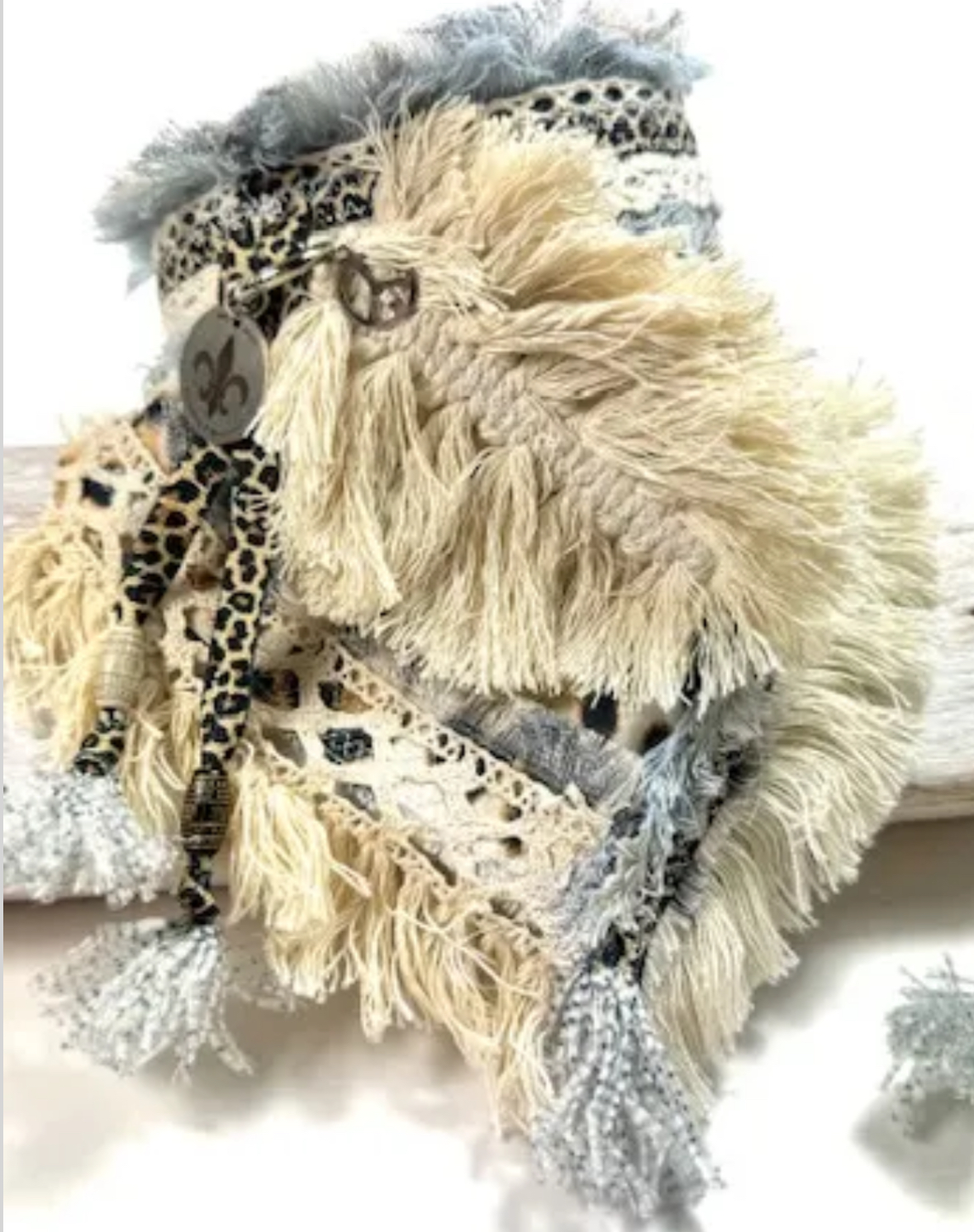 Boho-inspirierte Nahaufnahme mit handgemachten Details