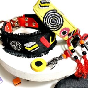 Hippie Halsband Motiv Lakritz