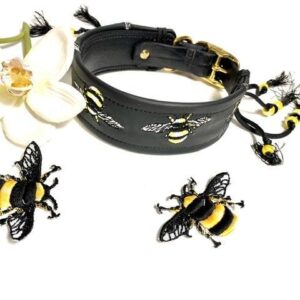 Halsband BienenLiebe bestickt