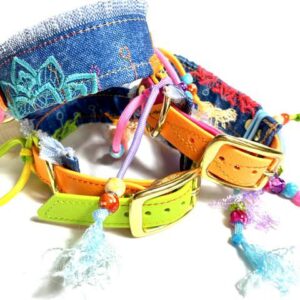 Halsband Hippie Mandala mit BioThane